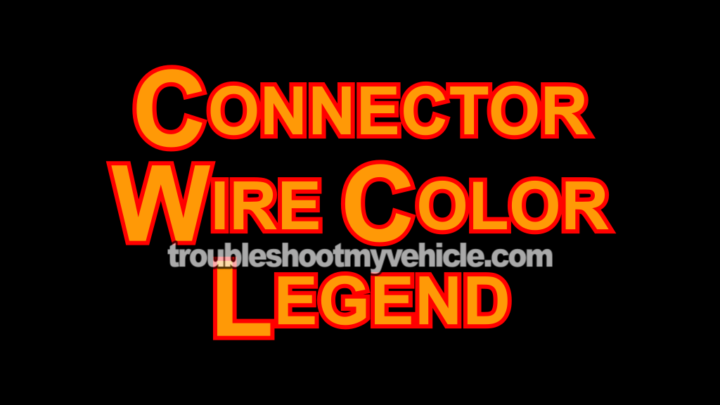 Connector Wire Color Legend (1990-1995 3.8L V6 Ford Taurus, Mercury Sable)