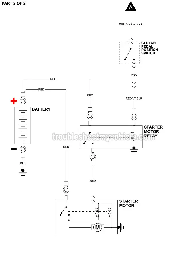 PART 1 OF 2: 1996 4.0L Ford Explorer Starter Motor Wiring Diagram W/ Manual Transmission. PART 1 OF 2: 1996 4.0L Ford Explorer Starter Motor Wiring Diagram W/ Manual Transmission.