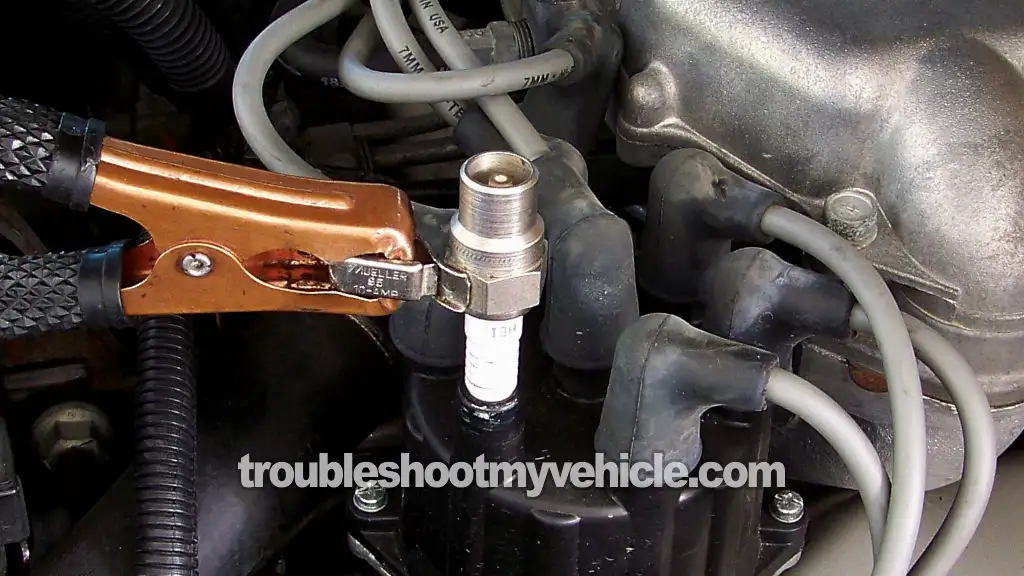 Checking For Spark Directly On The Distributor Cap. How To Test The Ignition System (1995, 1996, 1997, 1998, 1999, 2000 3.0L V6 Caravan, Grand Caravan, Voyager, Grand Voyager) Checking For Spark Directly On The Distributor Cap. How To Test The Ignition System (1995, 1996, 1997, 1998, 1999, 2000 3.0L V6 Caravan, Grand Caravan, Voyager, Grand Voyager)