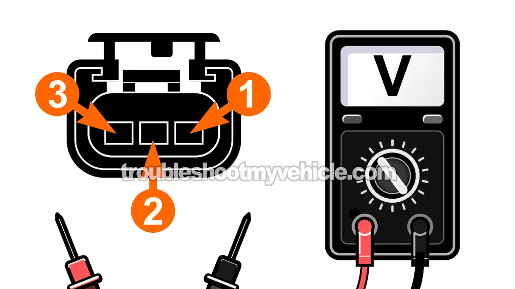 New CMP Connector Style. Testing The CMP Signal With A Multimeter. How To Test The Camshaft Position Sensor (1995, 1996, 1997, 1999, 2000 2.0L Dodge Stratus And Plymouth Breeze)