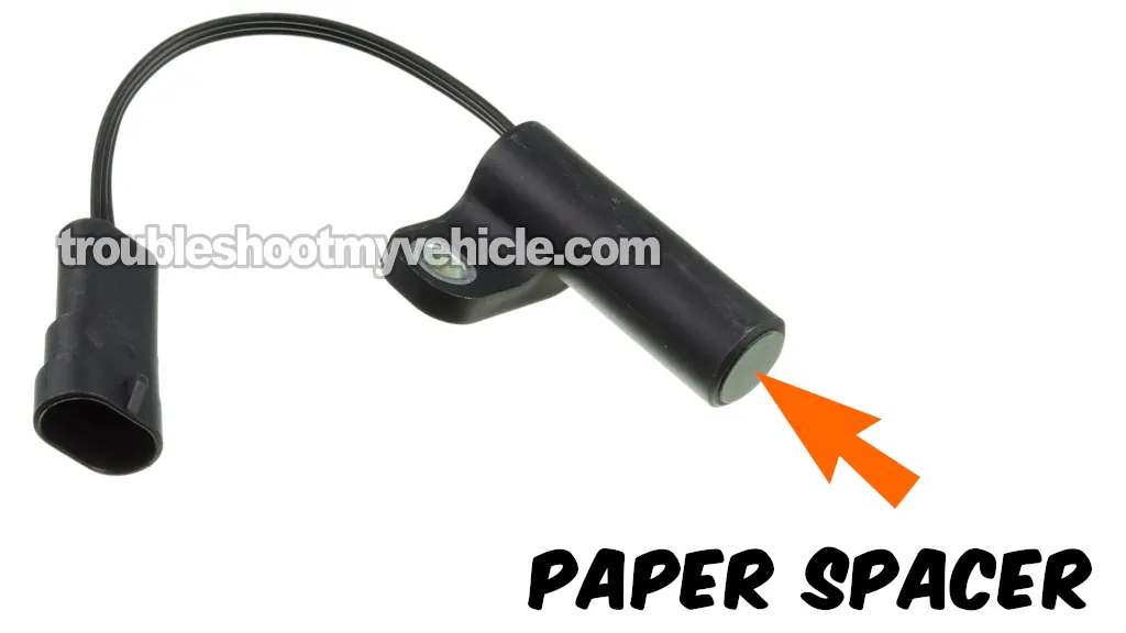 CKP Sensor Air Gap (Paper Spacer). How To Test The Crankshaft Position Sensor (1996, 1997 3.0L V6 Caravan, Grand Caravan, Voyager, Grand Voyager) CKP Sensor Air Gap (Paper Spacer). How To Test The Crankshaft Position Sensor (1996, 1997 3.0L V6 Caravan, Grand Caravan, Voyager, Grand Voyager)