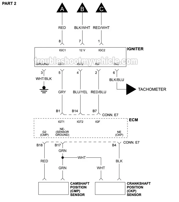 PART 2 -Ignition System Circuit Wiring Diagram (1997, 1998 1.5L Toyota Tercel) PART 2 -Ignition System Circuit Wiring Diagram (1997, 1998 1.5L Toyota Tercel)