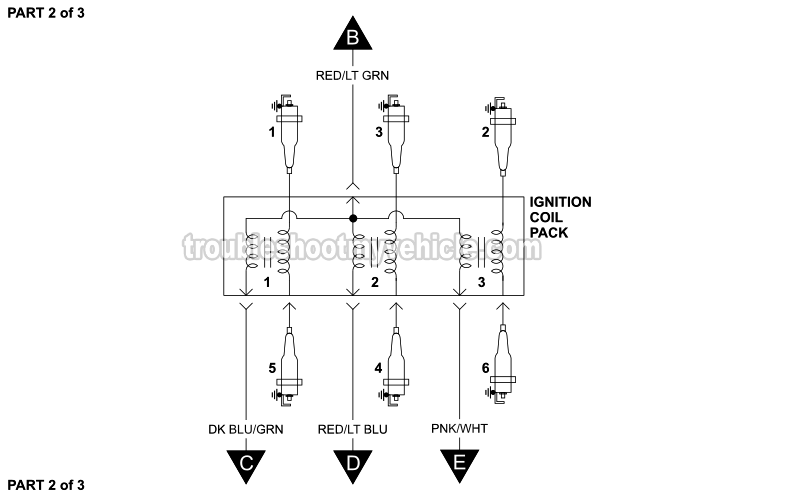 PART 2 of 3: Ignition System Circuit Diagram (1997, 1998, 1999 4.2L V6 Ford E150, E250) PART 2 of 3: Ignition System Circuit Diagram (1997, 1998, 1999 4.2L V6 Ford E150, E250)