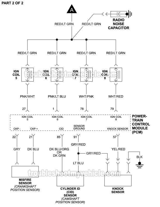 PART 2 of 2: Ignition System Circuit Diagram (1997, 1998, 1999 5.4L V8 Ford E150, E250) PART 2 of 2: Ignition System Circuit Diagram (1997, 1998, 1999 5.4L V8 Ford E150, E250)