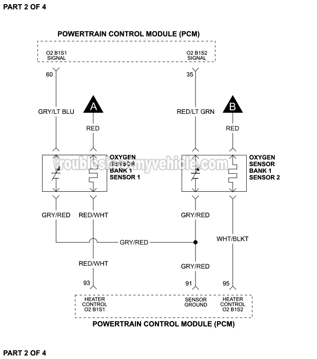Part 2 of 4: Oxygen Sensor Circuit Wiring Diagram (1997, 1998, 1999, 2000 4.2L V6 Ford E150, E250) Part 2 of 4: Oxygen Sensor Circuit Wiring Diagram (1997, 1998, 1999, 2000 4.2L V6 Ford E150, E250)