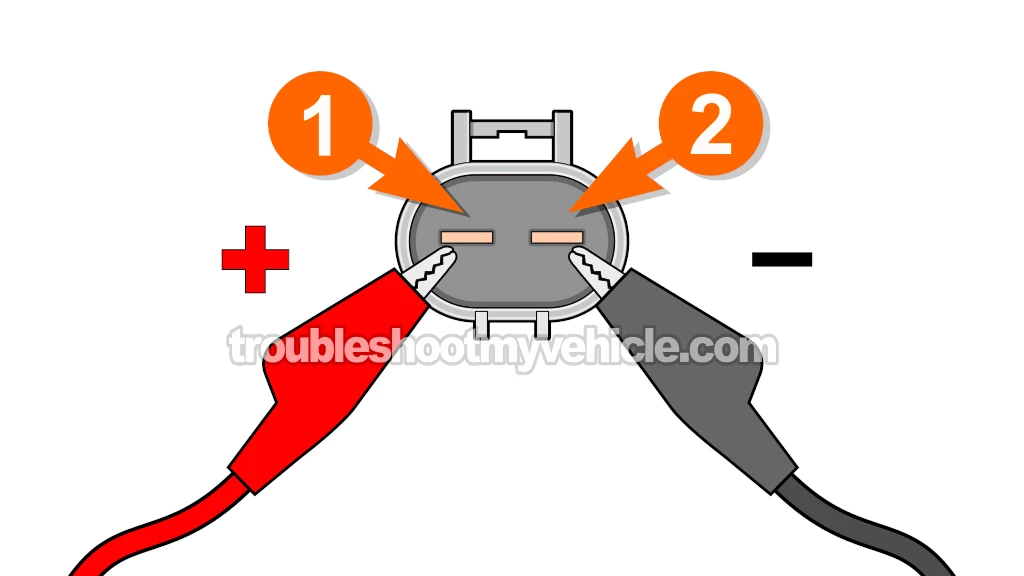 Applying Power And Ground To The Fan Motor. How To Test The Cooling Fan Motors (1995, 1996, 1997, 1998, 1999, 2000, 2001 3.0L V6 Toyota Camry)