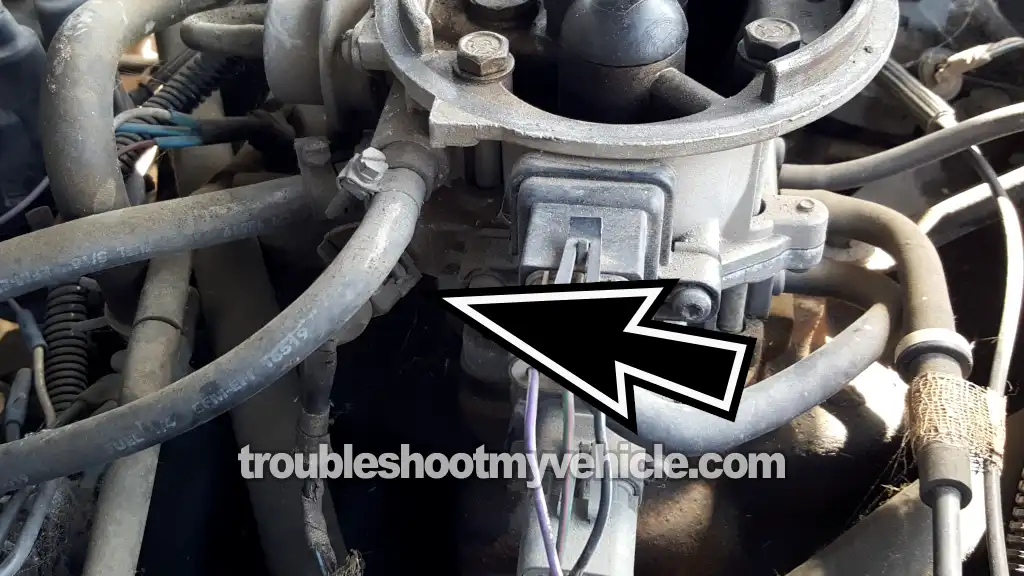 Location Of The IAT Sensor On The Intake Manifold. Throttle Body Temp Sensor Tests (1989, 1990, 1991 3.9L V6 Dodge Ram Van)