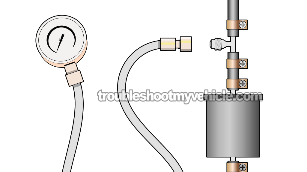 Checking Fuel Pressure With A Fuel Pressure Gauge. How To Test The Fuel Pump (1993, 1994, 1995, 1996, 1997, 1998 3.0L V6 Nissan Quest And Mercury Villager)