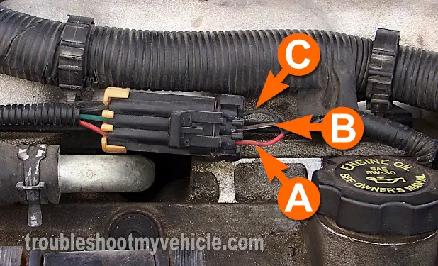 Making Sure The CMP Sensor Is Getting 12 Volts. CMP Sensor Test (GM 3.1L, 3.4L) Making Sure The CMP Sensor Is Getting 12 Volts. How To Test The Camshaft Position Sensor (1994, 1995, 1996, 1997, 1998, 1999, 2000, 2001, 2002 3.1L V6 Buick: Century, Regal, Oldsmobile: Cutlass, Cutlass Ciera, Cutlass Supreme)