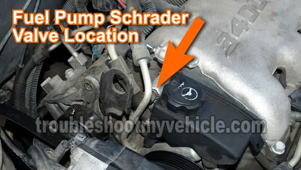 Fuel Pump Schrader Valve Test Port Location. How To Troubleshoot The Fuel Pump (GM 3.1L, 3.4L) Fuel Pump Schrader Valve Test Port Location. How To Troubleshoot The Fuel Pump (GM 3.1L, 3.4L)