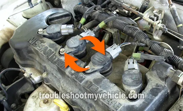 Swapping The Ignition Coils. How To Test The Ignition Coils (2000, 2001, 2002, 2003, 2004, 2005, 2006 1.8L Nissan Sentra) Swapping The Ignition Coils. How To Test The Ignition Coils (2000, 2001, 2002, 2003, 2004, 2005, 2006 1.8L Nissan Sentra)