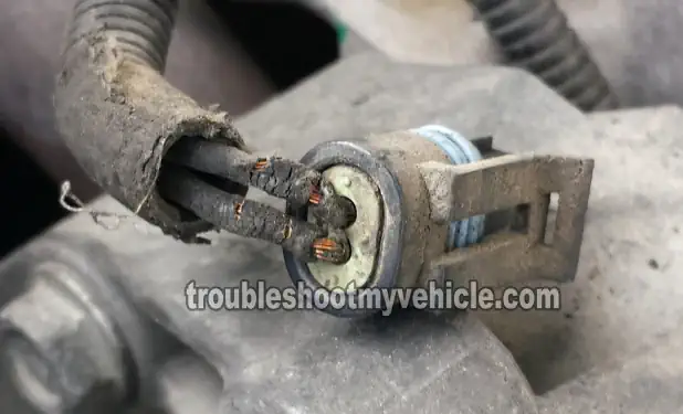 Checking The Condition Of The ECT Sensor's 2 Wires. P0118 OBD II Trouble Code Diagnostics (1996, 1997, 1998, 1999, 2000, 2001, 2002, 2003 4.0L V6 Ford Explorer, Aerostar, And Mercury Mountaineer)