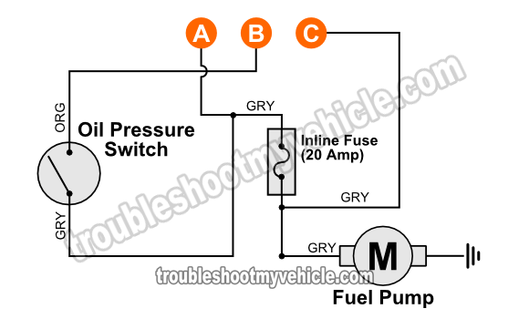 Fuel Pump Wiring Diagram (1993 Chevy Pickup 4.3L, 5.0L, 5.7L w/ Automatic And Manual Transmission) Fuel Pump Wiring Diagram (1993 Chevy Pickup 4.3L, 5.0L, 5.7L w/ Automatic And Manual Transmission)
