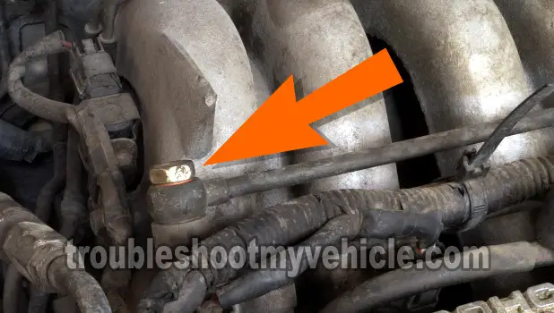 Fuel Pressure Gauge Schrader Valve Location. How To Test The Fuel Pump (1994-1999 2.0L Mazda 626) Fuel Pressure Gauge Schrader Valve Location. How To Test The Fuel Pump (1994-1999 2.0L Mazda 626)
