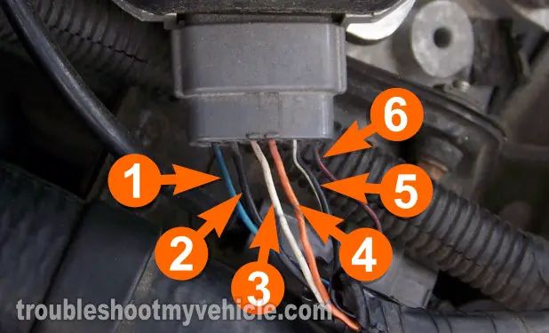 Distributor 6-Wire Electrical Connector Pin Out (1999, 2000, 2001, 2002 3.3L V6 Nissan Quest And Mercury Villager) Distributor 6-Wire Electrical Connector Pin Out (1999, 2000, 2001, 2002 3.3L V6 Nissan Quest And Mercury Villager)
