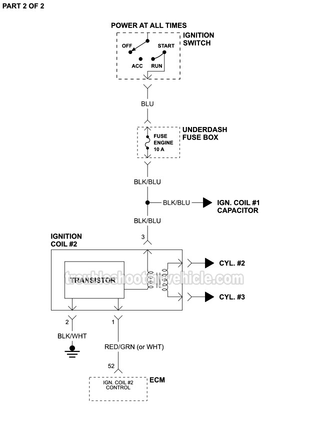 Part 2 of 2: 1999, 2000, 2001 1.6L Mazda Protege Ignition Circuit Wiring Diagram Part 2 of 2: 1999, 2000, 2001 1.6L Mazda Protege Ignition Circuit Wiring Diagram